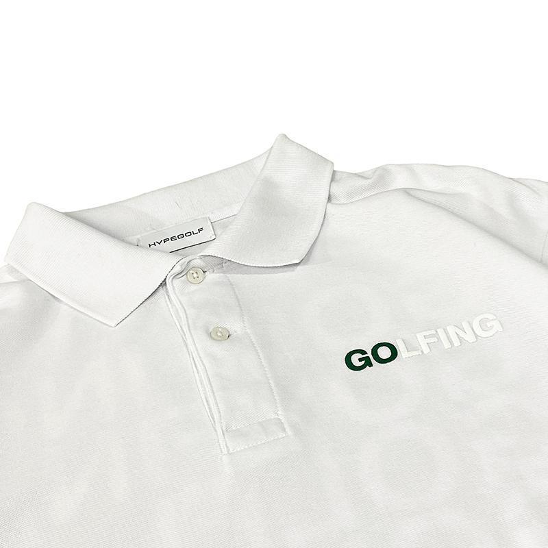 HYPE GOLF ハイプゴルフ 半袖ポロシャツ ホワイト L