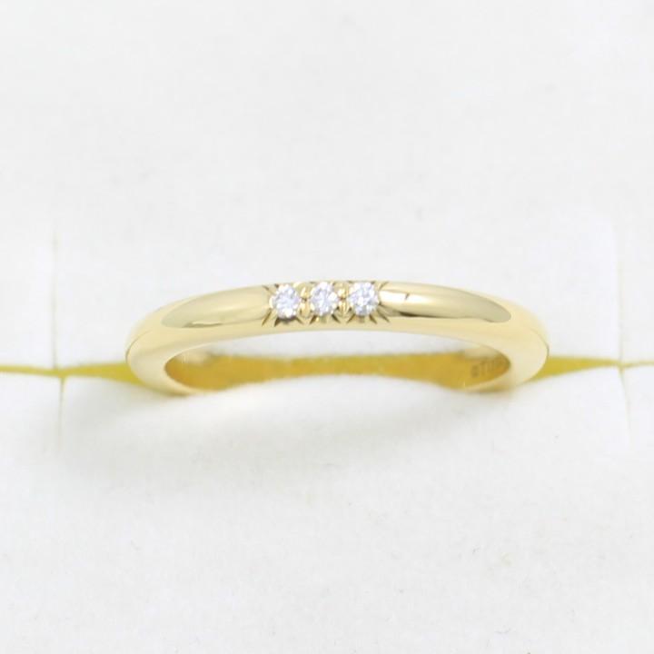 ティファニー　TIFFANY　K18YG　6号　ウエディングバンドリング　良品