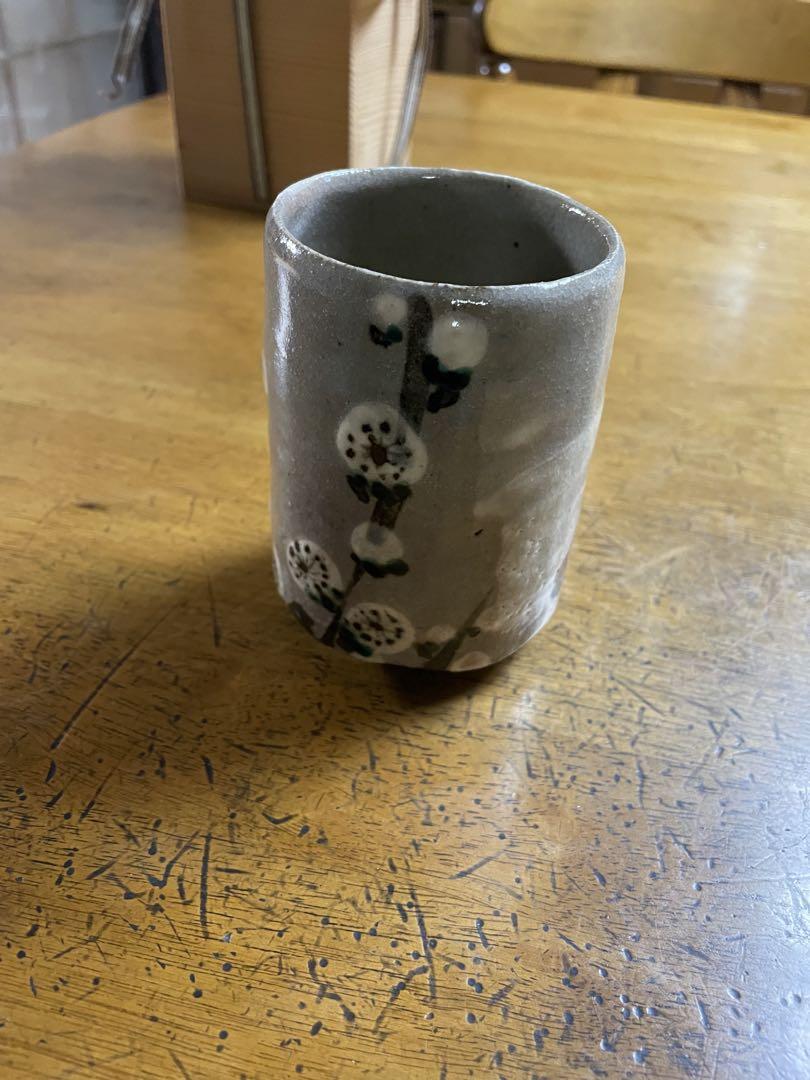虎渓山水月窯花柄陶器湯飲み（箱付き） balifitnesscenter.com