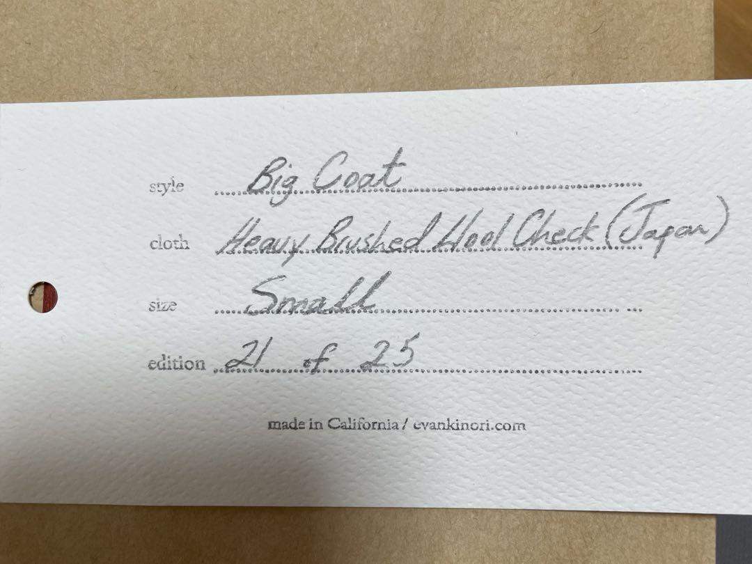 evan kinori  Big Coat  コート