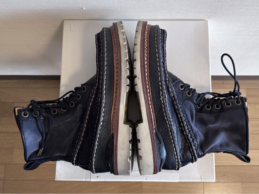 売れてます VISVIM GRIZZLY BOOTS MID-FOLK NAVY - www.sashin.co.jp