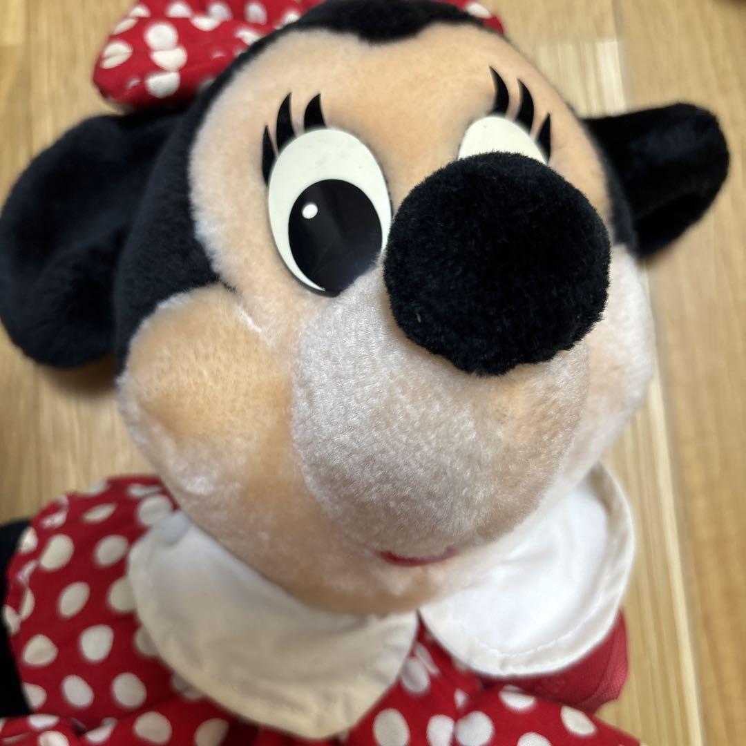 レトロ　ディズニー　ミニー　ぬいぐるみ　リュック 美品】ミニーマウス ぬいぐるみリュック 海外土産 - メルカリ