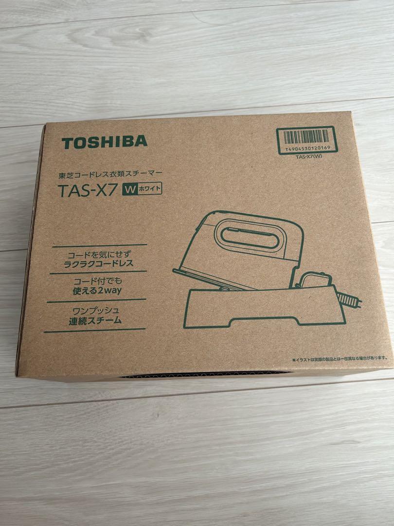 東芝コードレス衣類スチーマー　TAS-X7 ホワイト　TOSHIBA
