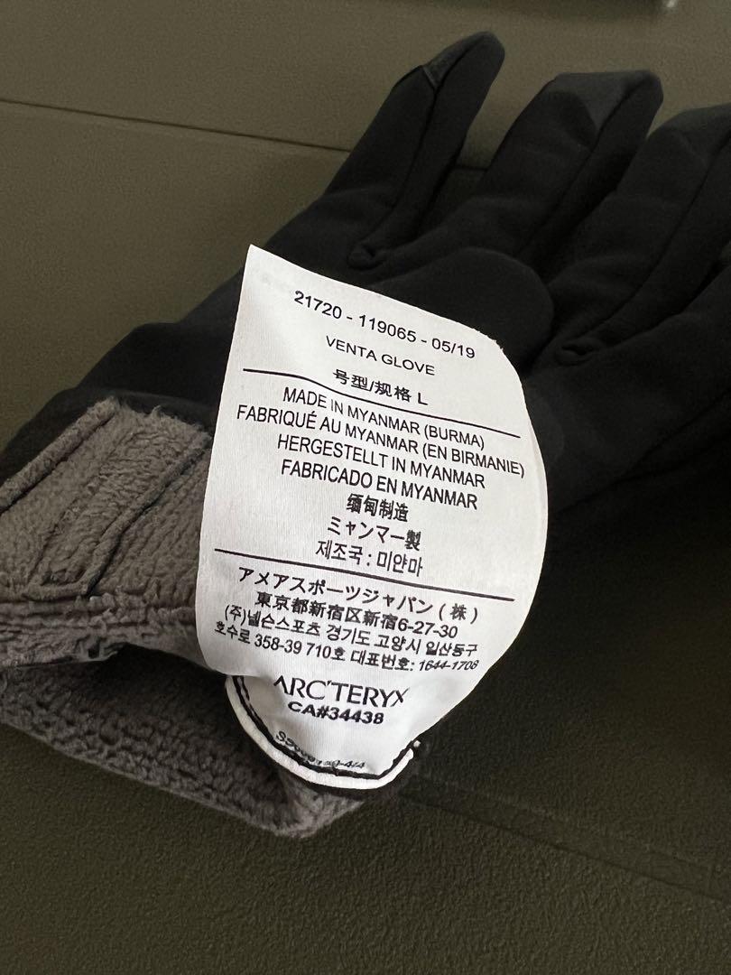 Arc'teryx 黒 手袋 Lサイズ
