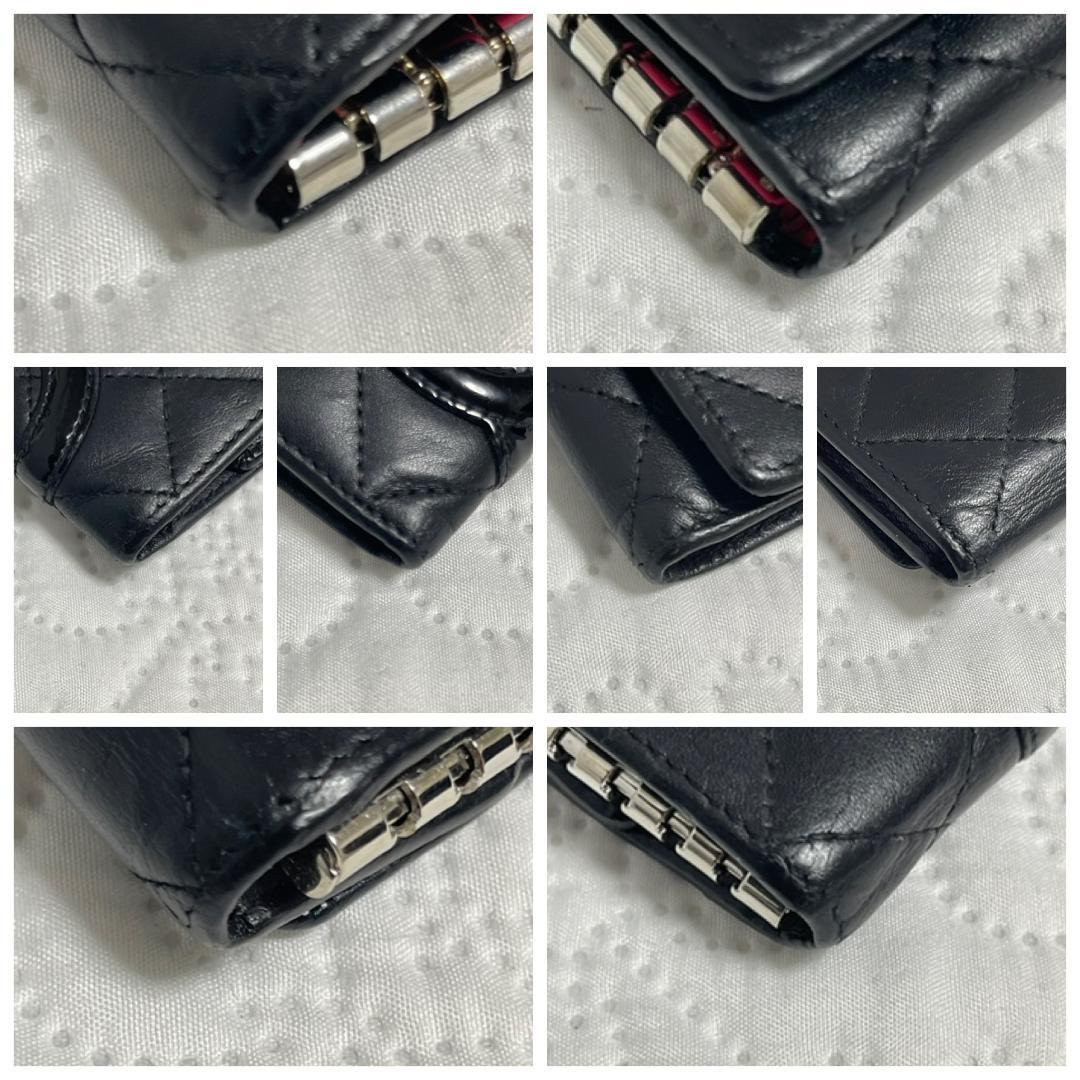 2517】CHANEL ✴︎ カンボンライン 6連キーケース エナメルxラム