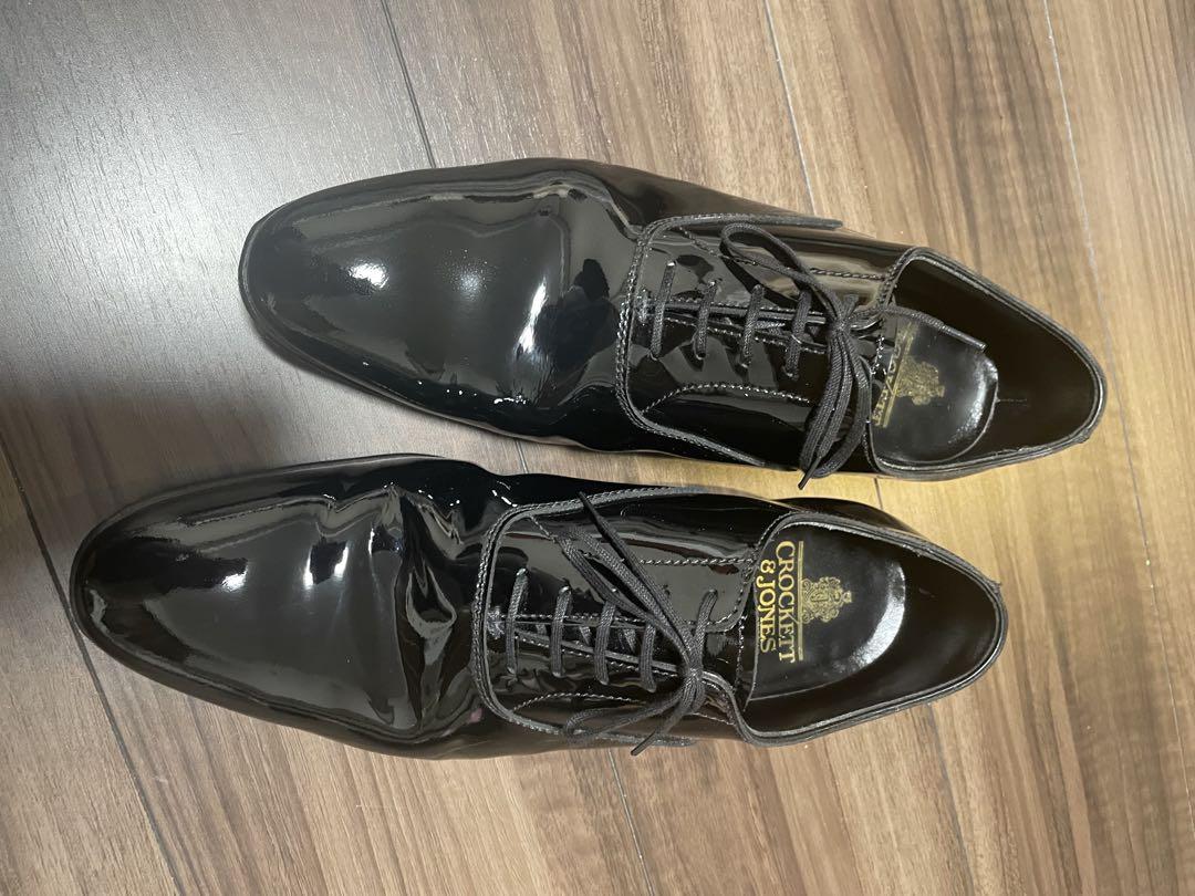 結婚式　CROCKETT & JONES 革靴　エナメル26.5cm