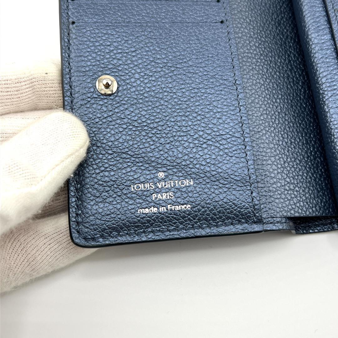 【美品】ルイヴィトン ポルトフォイユ クレア アンプラント メタリックブルー 【美品】ルイヴィトン ポルトフォイユ クレア アンプラント メタリックブルー