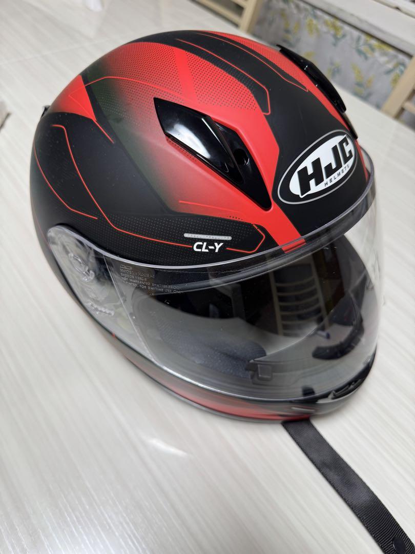 中古 HJC CL-Y フルフェイスヘルメット ブラック/レッド子供用