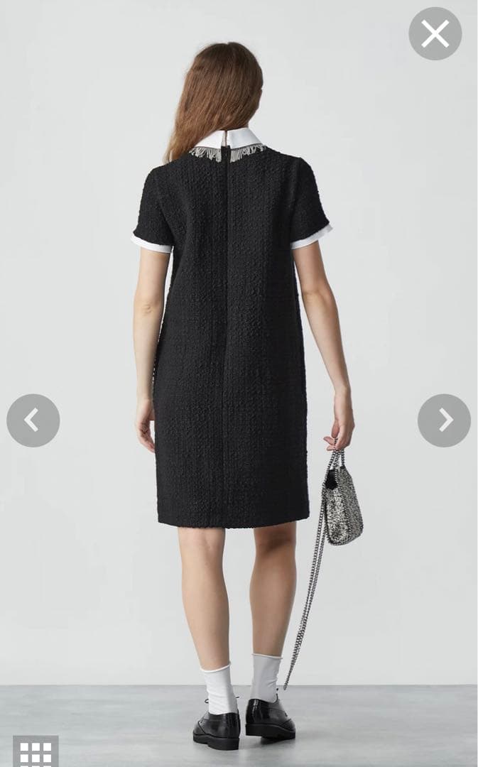 N°21 ヌメロヴェントゥーノ ツイードワンピース ホワイト N21 フリンジ