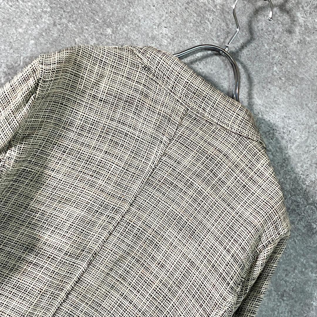 ARMANI テーラードジャケット 長袖 シングルボタン ベージュ