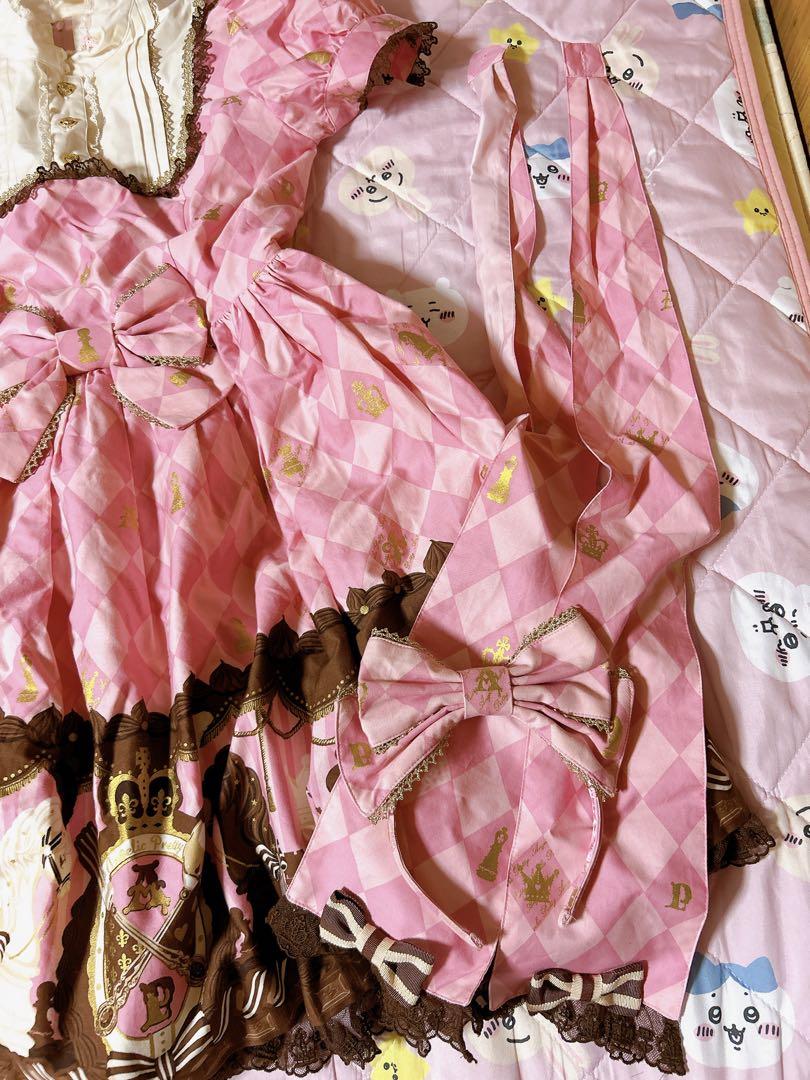 Angelic Pretty JSK チェスチョコレート ピンク - メルカリ