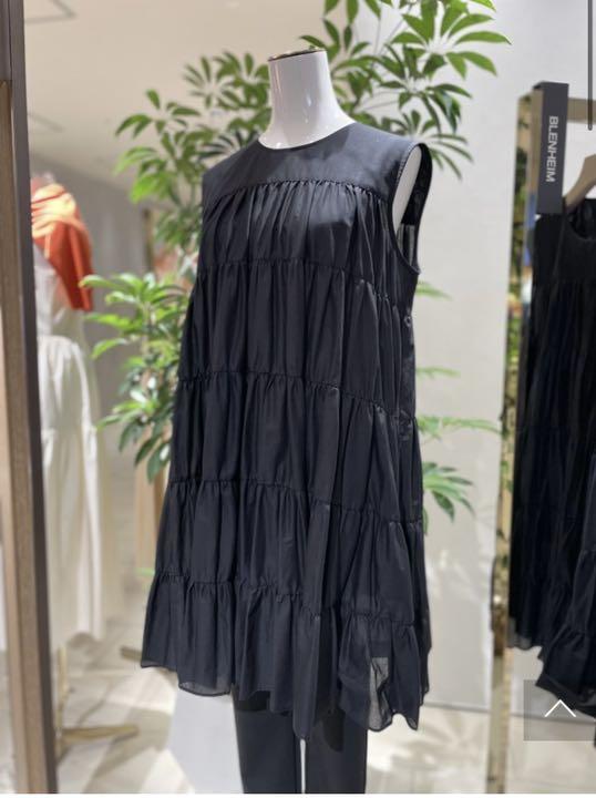 BLENHEIM ブレンヘイム コットンシルクローン切替ギャザーブラウス