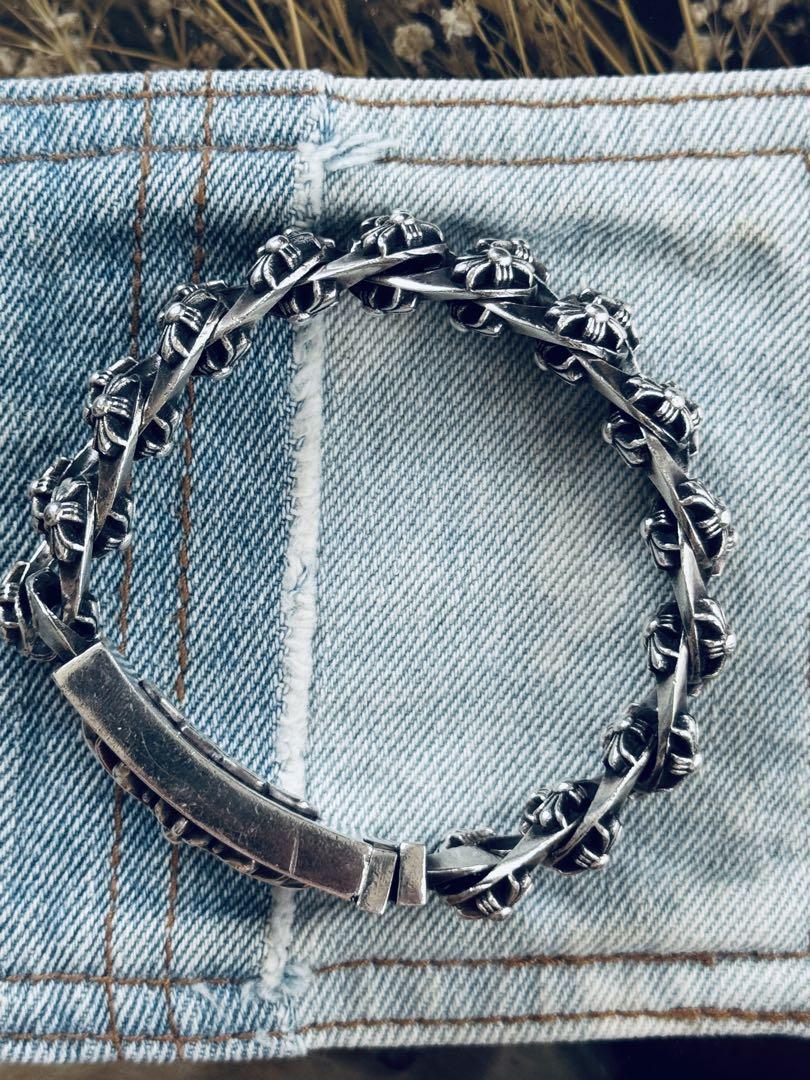 ひ*り様 Chrome Hearts フローラルクロス IDブレスレット