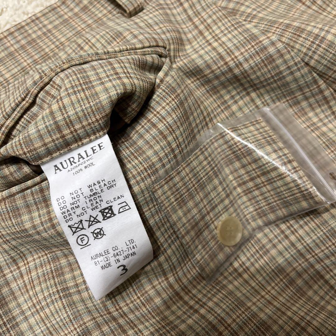 AURALEE(オーラリー) HARD TWIST WOOL DOUBLEFACE CHECK SLACKS