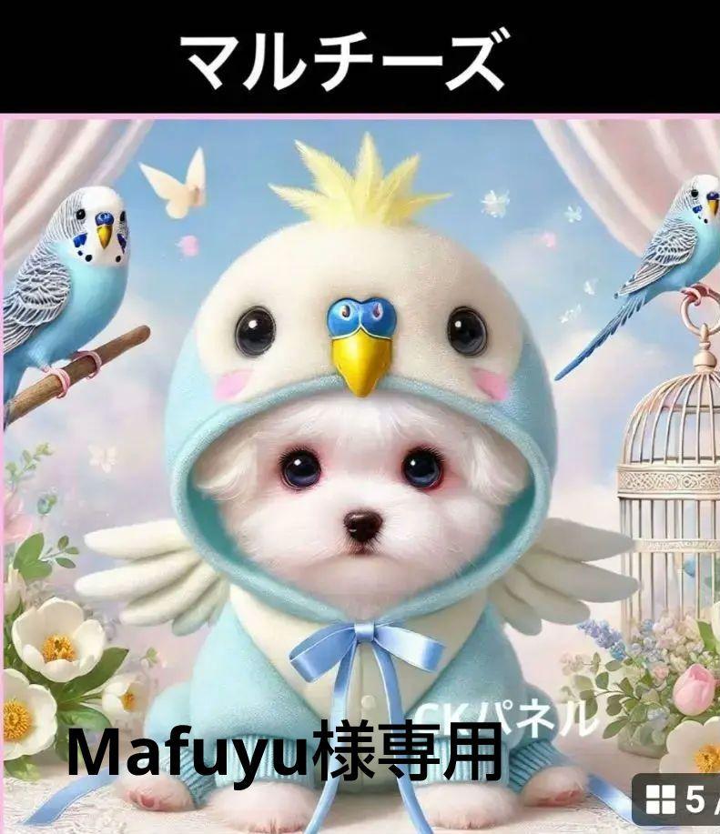 602ハンカチ インコ着ぐるみワンコさん柄3|7