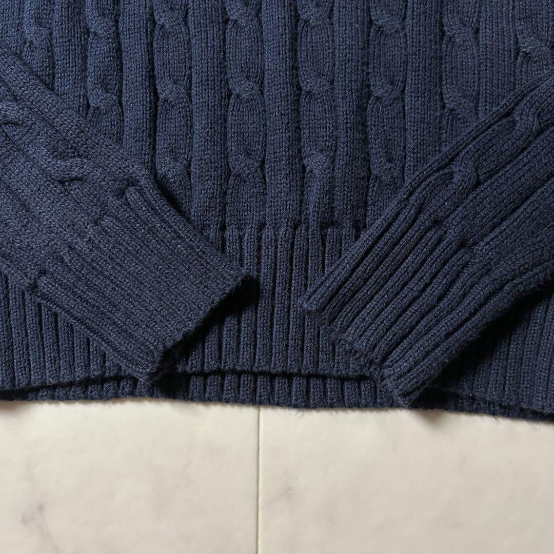 【現行】ポロラルフローレン ケーブルニット ポロシャツ ホースロゴ 刺繍　M ケーブルニット ポロシャツ | ラルフ ローレン公式オンラインストア
