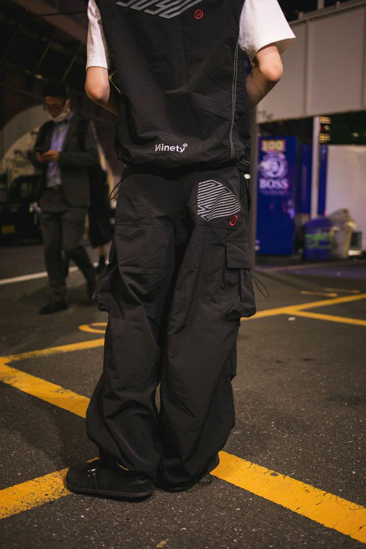 9090 Tech Logo Nylon Cargo Pants
