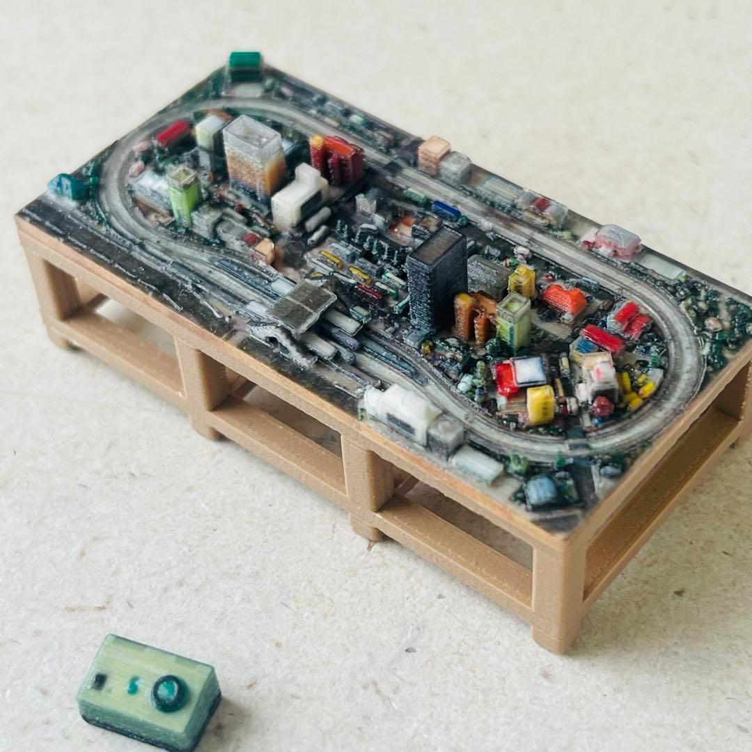 1/64 フィギュアが遊ぶ　鉄道模型　ジオラマ　レイアウト　ミニチュア