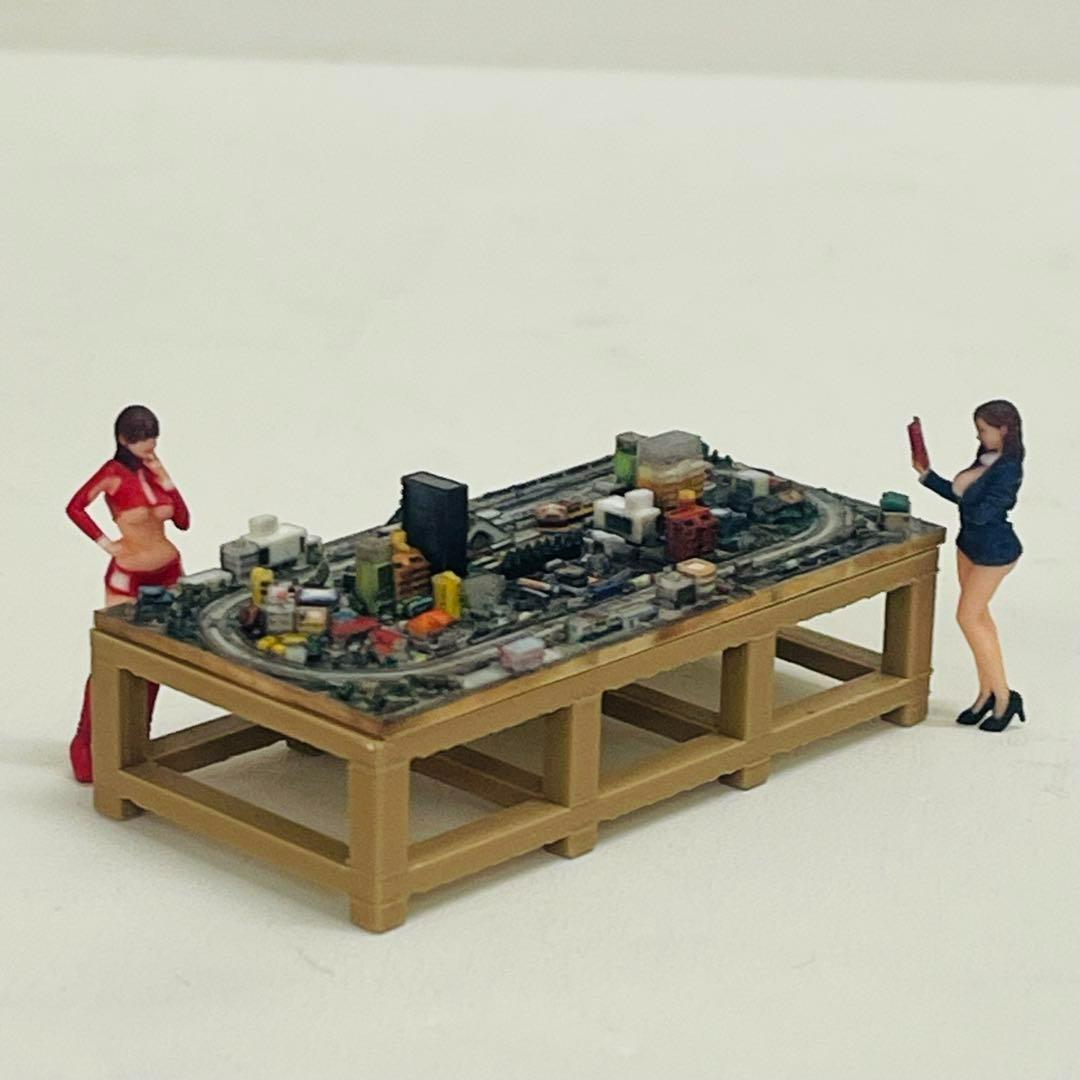 1/64 フィギュアが遊ぶ　鉄道模型　ジオラマ　レイアウト　ミニチュア