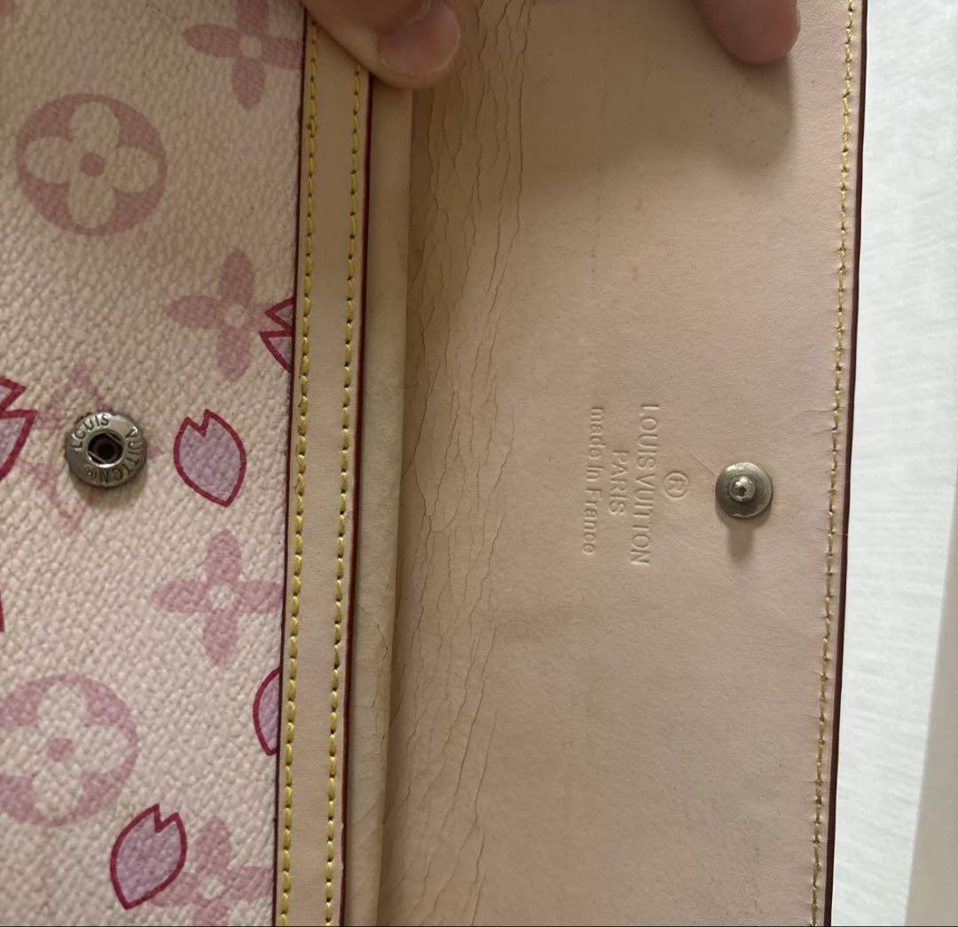 ルイヴィトン 長財布 モノグラムチェリーブロッサム 桜柄 箱無し