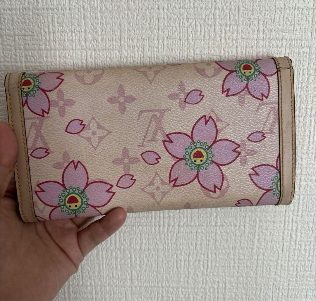 ルイヴィトン 長財布 モノグラムチェリーブロッサム 桜柄 箱無し