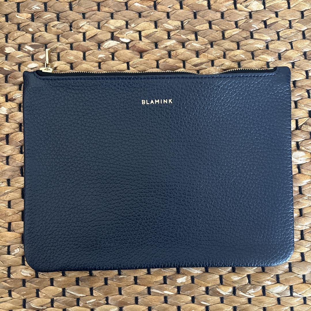 BLAMINK ブラミンク ノベルティ　ポーチ　ネイビー BLAMINK - 新品 ブラミンク BLAMINK ネイビー ショルダー バッグ