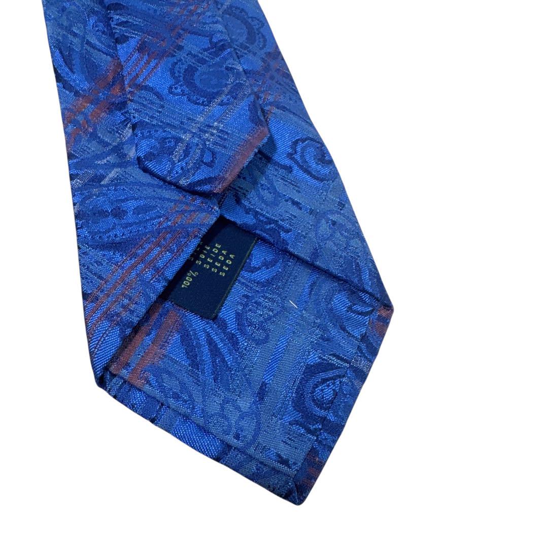 【美品】　ETRO エトロ　ペイズリー　ネクタイ 青