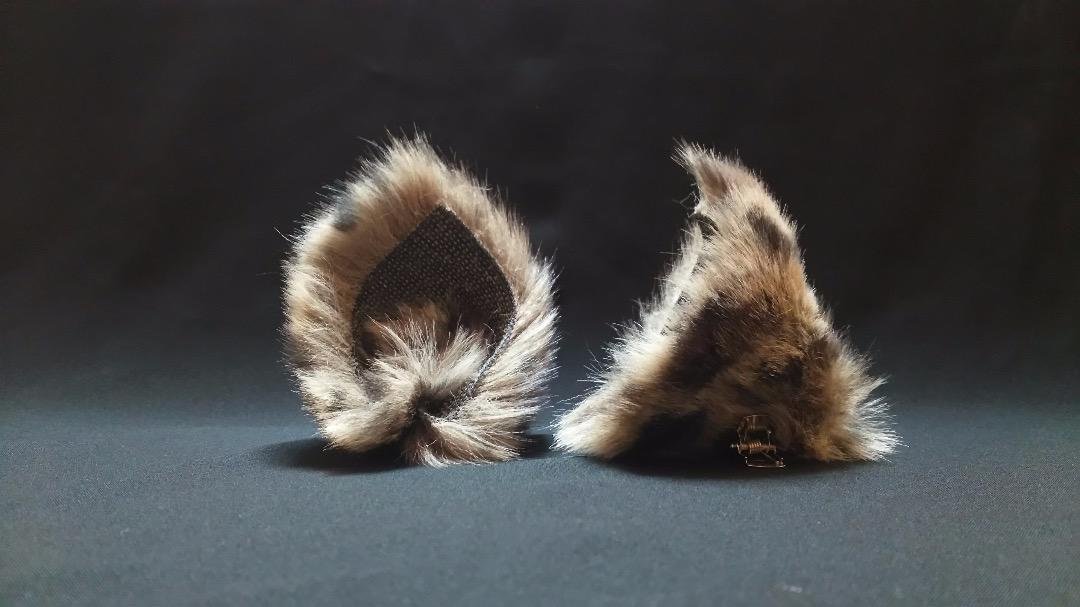 【 ケモノネコミミ 】ヘアピンねこみみ◆けもの風ねこ耳◆頭の髪に着けられる猫耳