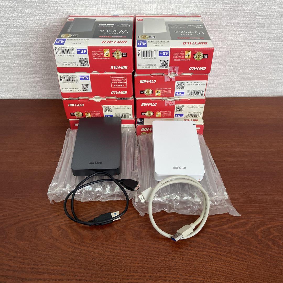 BUFFALO ポータブルHDD 4TB HD-DEF4U3-CR