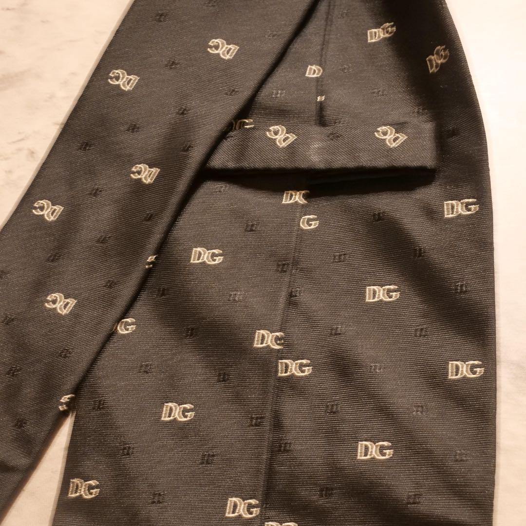 良品✨D&G ネクタイ ドルガバ ジャガード ロゴ かっこいい ハイ