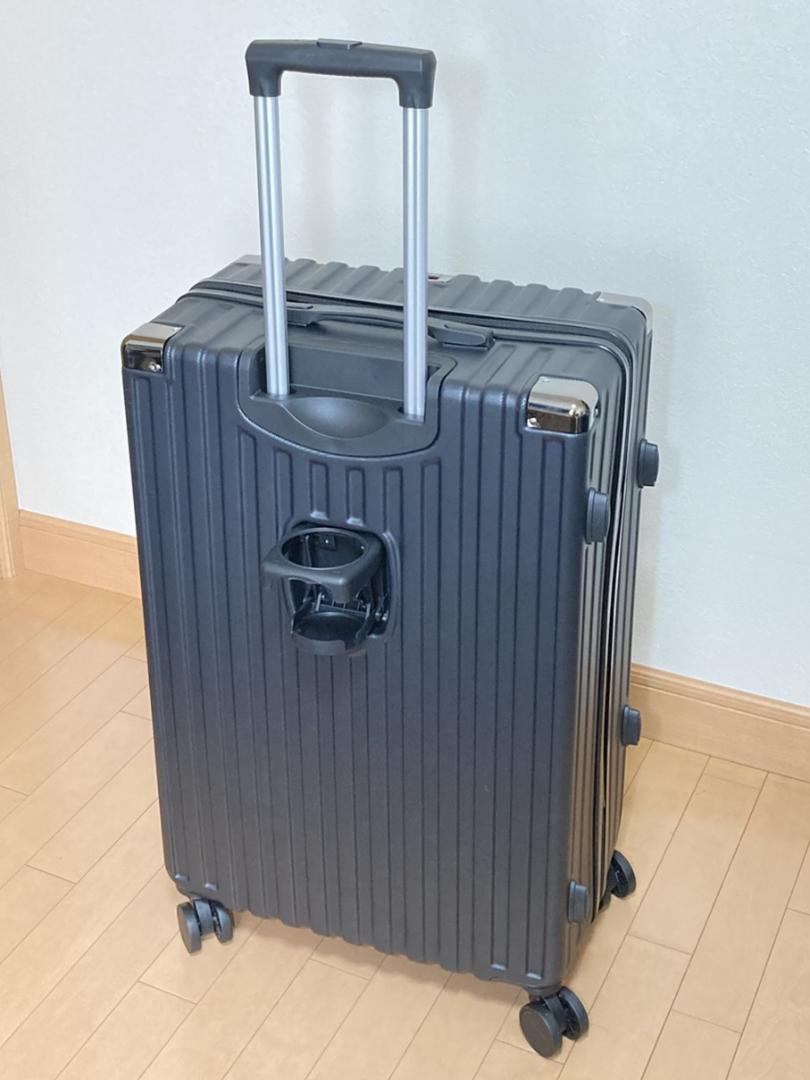 【訳あり:縫製不良】スーツケース Lサイズ 95L ブラック TSAローク搭載