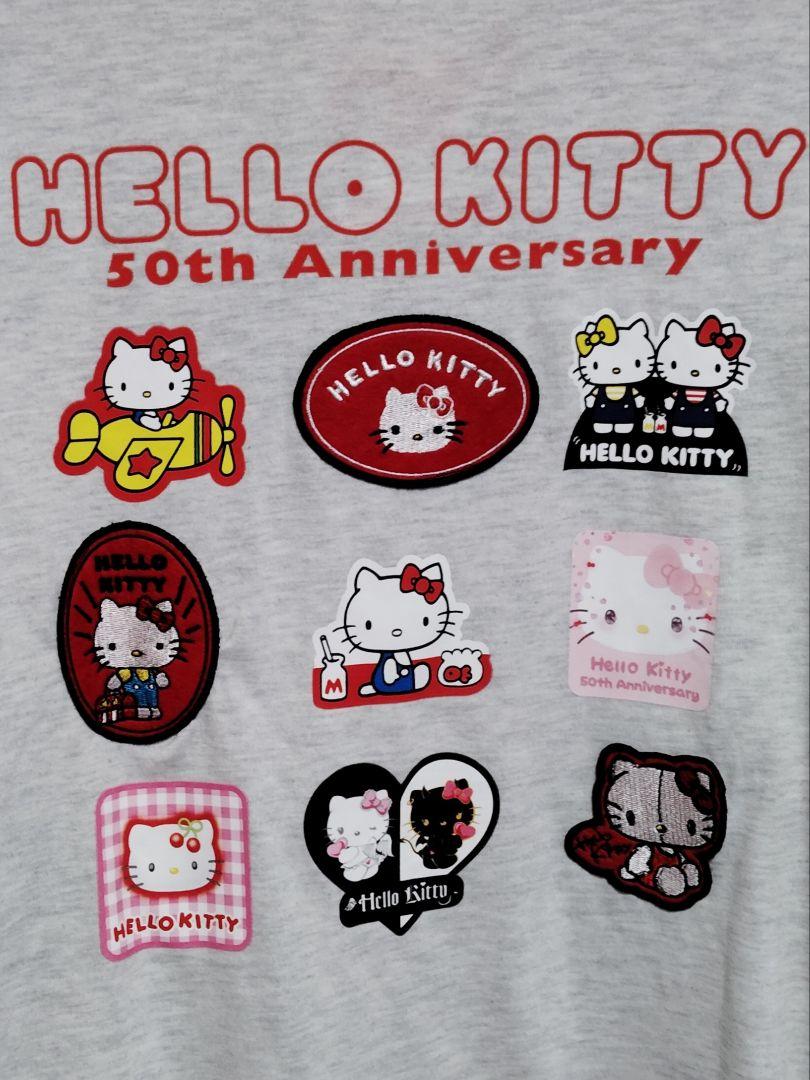 いラインアップ 新品】ハローキティ 50周年 Anniversary ワッペンロンT - メルカリ トップス