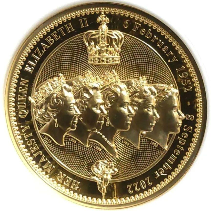 最高鑑定】 エリザベス2世 追悼記念 NGC PF70 1オンス銀貨 純銀