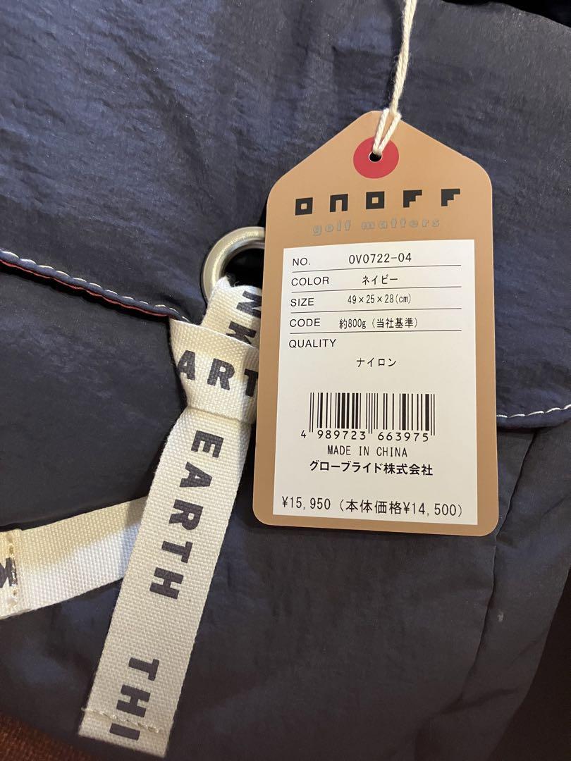 新品、未使用⭐️ONOFF オノフ　ゴルフボストンバック　ネイビー