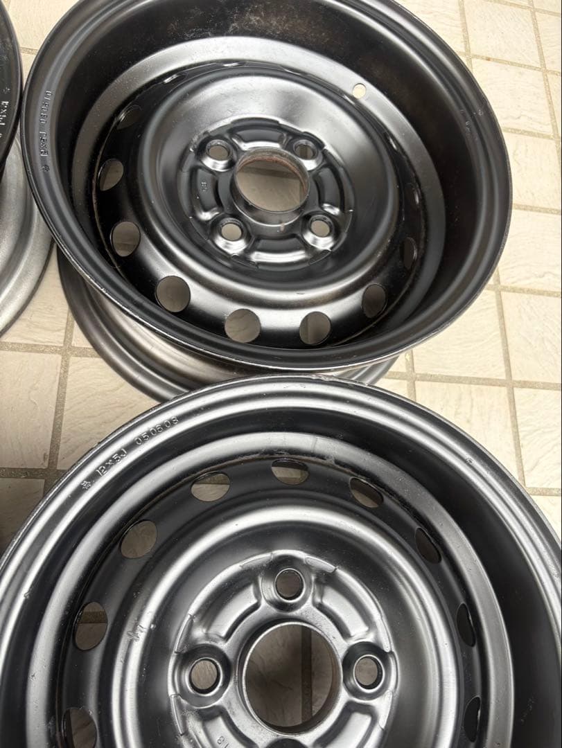 12インチ5J鉄ホイール傷や汚れあり