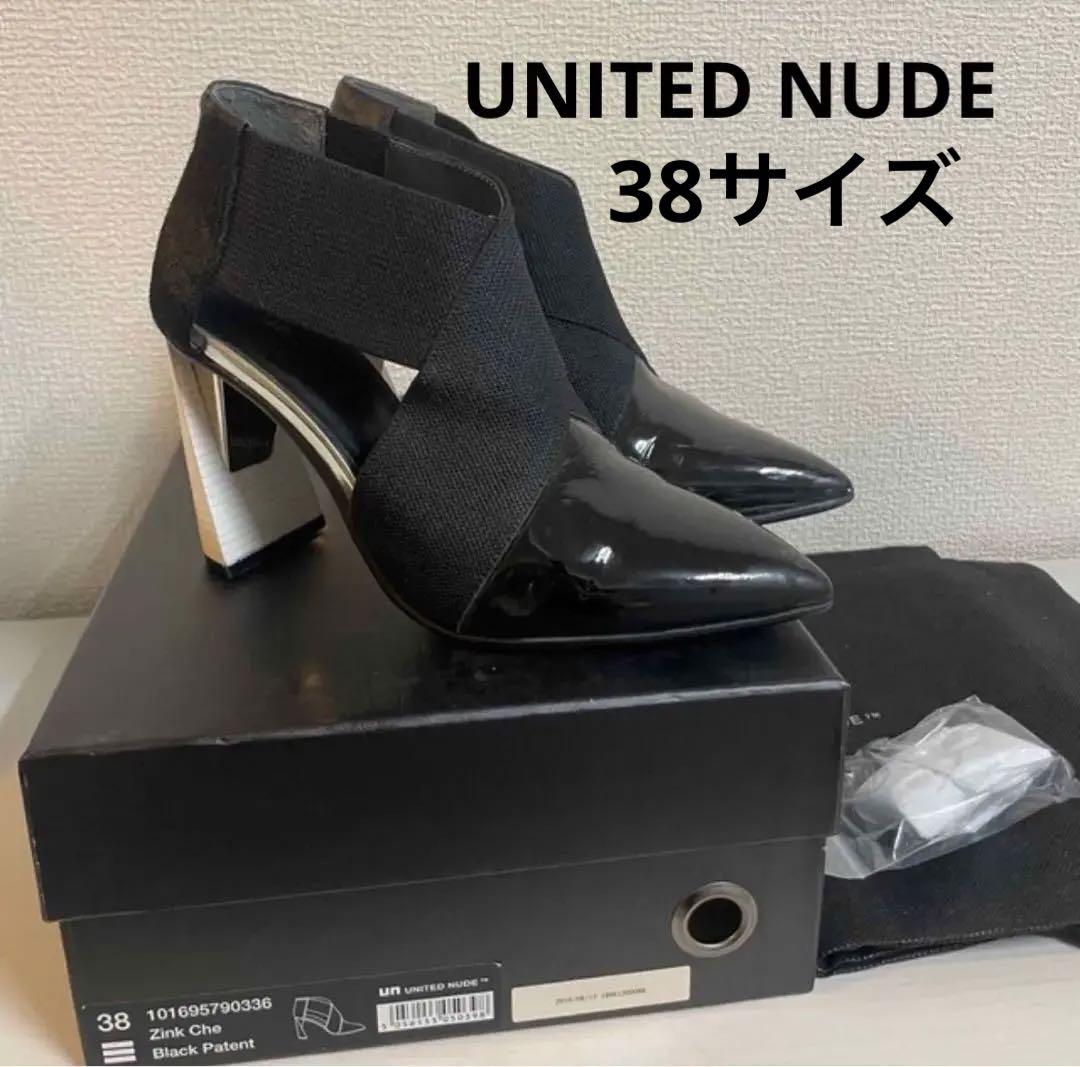 UNITED NUDE Zink che 黒 パンプス サンダル 38 24㎝
