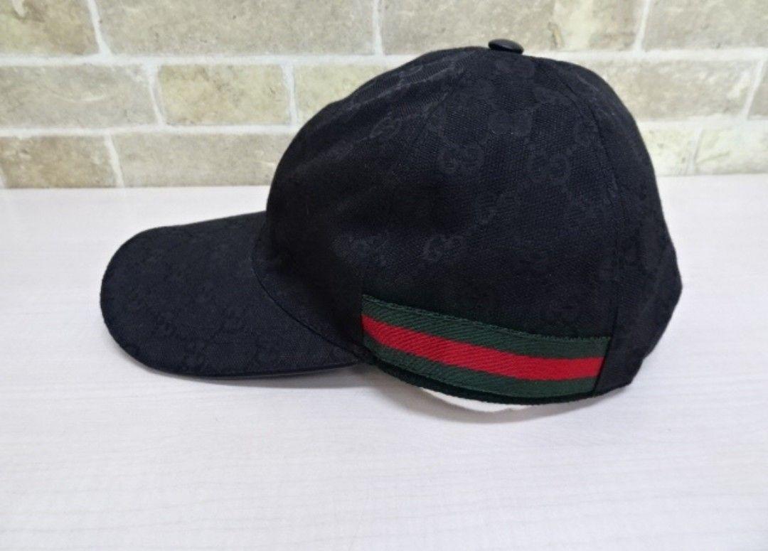 GUCCI グッチ ベースボールキャップ ブラック シェリーライン 59cm