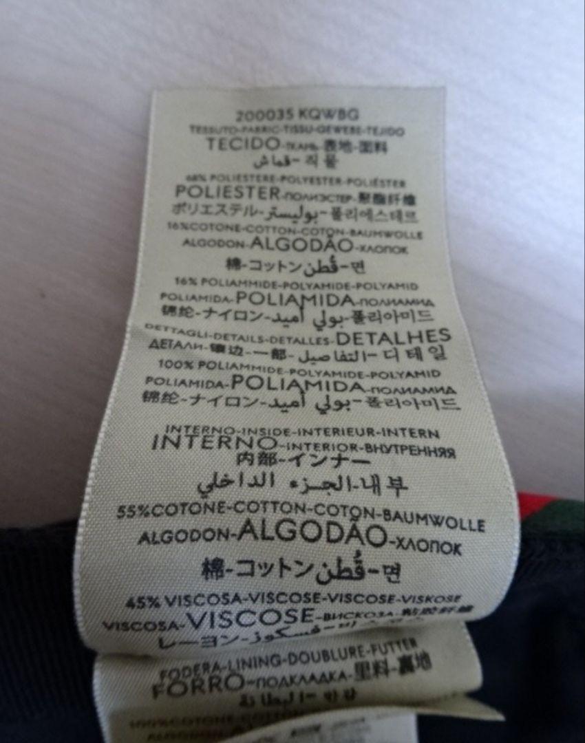GUCCI グッチ ベースボールキャップ ブラック シェリーライン 59cm