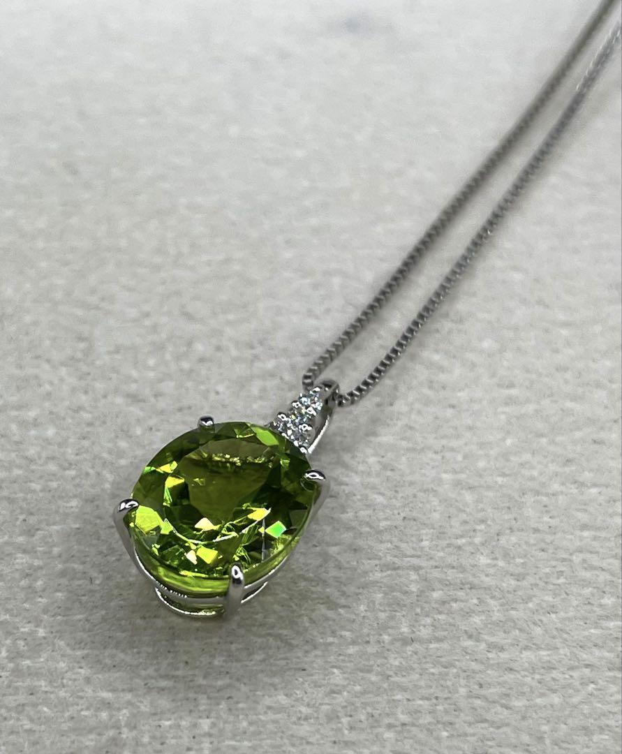専用JE93☆高級 ペリドット3ct ダイヤ pt950 ヘッド 鑑別付