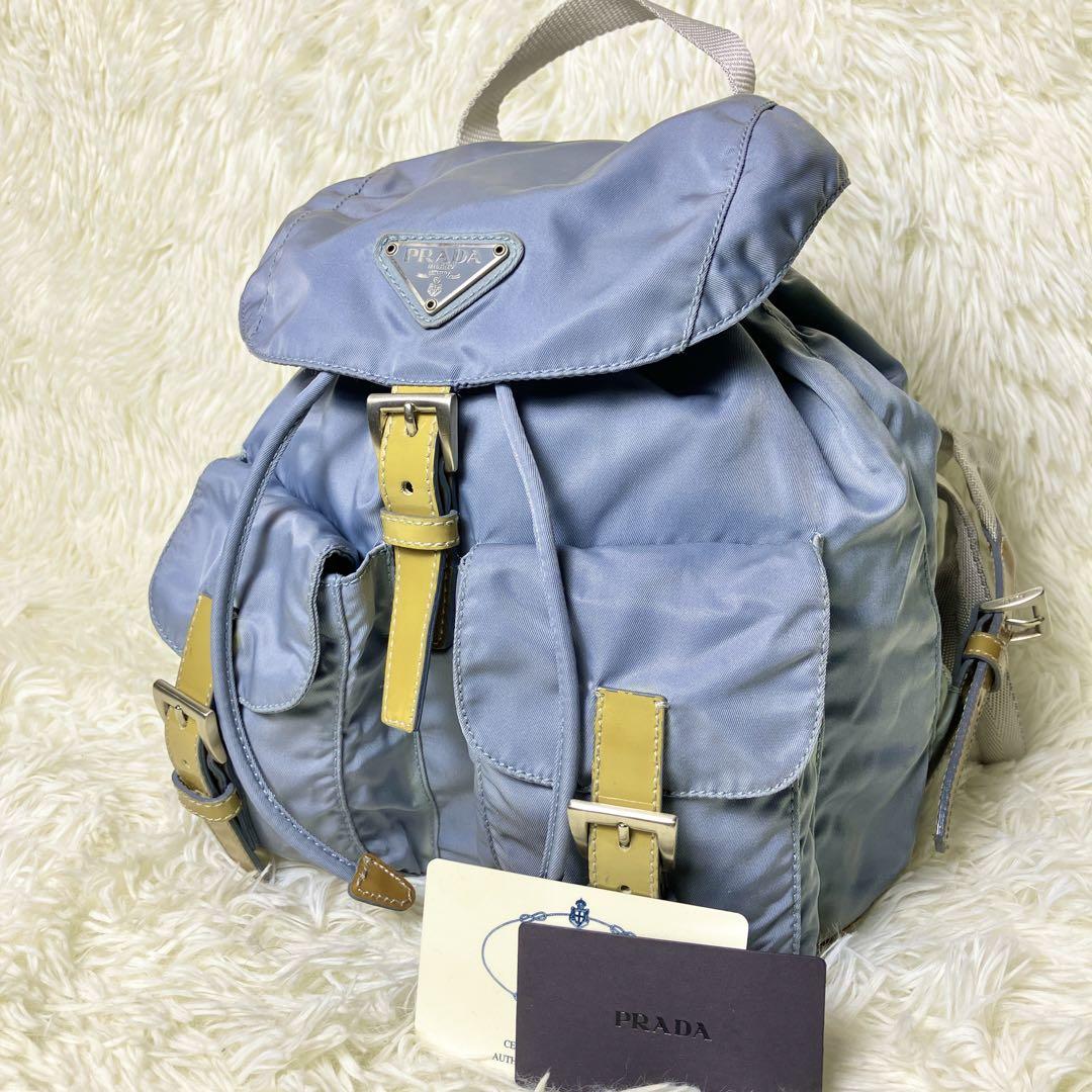 希少カラー✨️ PRADA VELA ナイロン リュック 三角ロゴ グレージュ