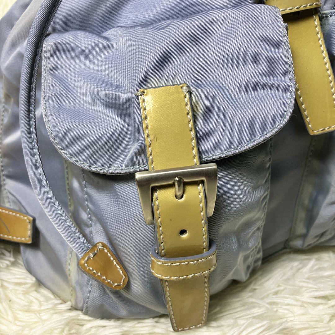 希少カラー✨️ PRADA VELA ナイロン リュック 三角ロゴ グレージュ