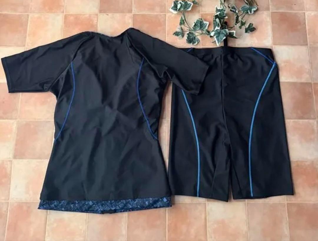 新品◇FILAフィラ・袖付切替フィットネス水着・13号L・グレー