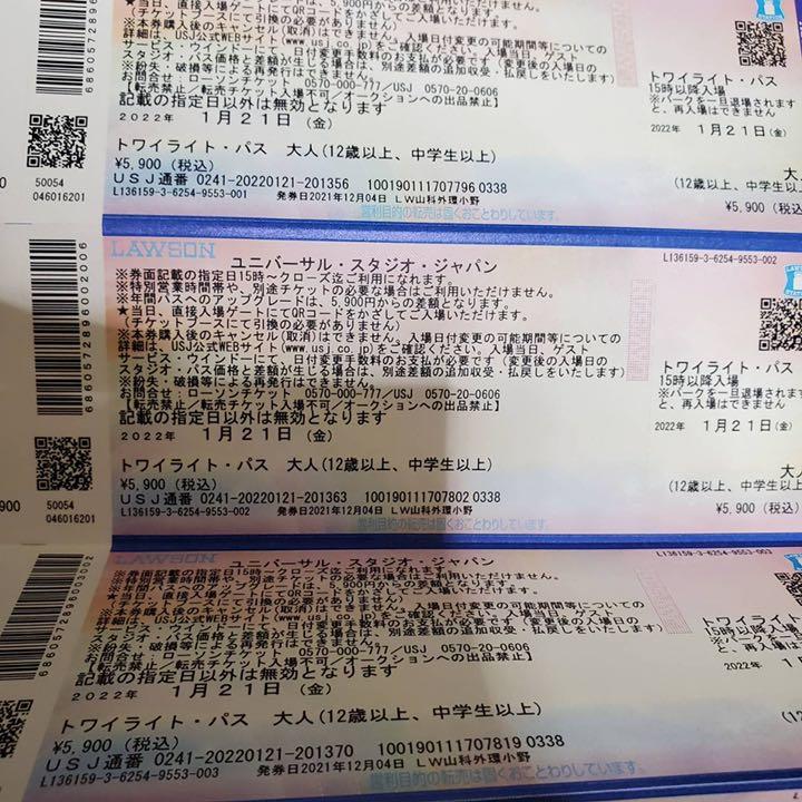 通販正規店 Usj トワイライトチケット 2枚 遊園地 テーマパーク Daisenkaku Or Jp