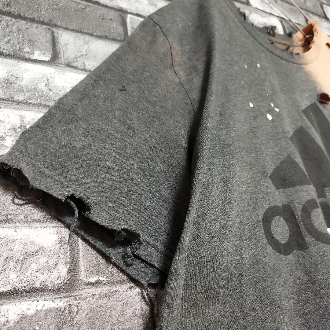 鬼フェード アディダス 超オーバーサイズ ボロTシャツtシャツ 襤褸 boro