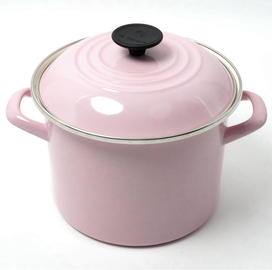 【美品】LE CREUSET　ストックポット　ピンク　20cm