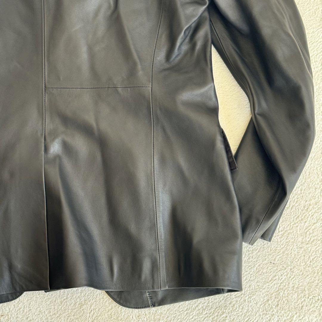 極美品★ポールスミス コレクション　ラム　レザー　テーラード ジャケット　ＸＬ
