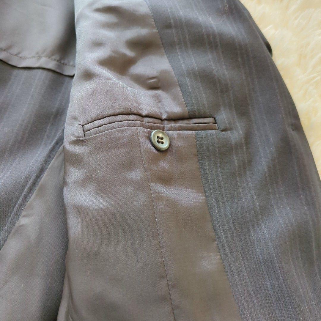 [美品]ブルックスブラザーズ　ビジネスパンツスーツ　シングル　ストライプ　紺