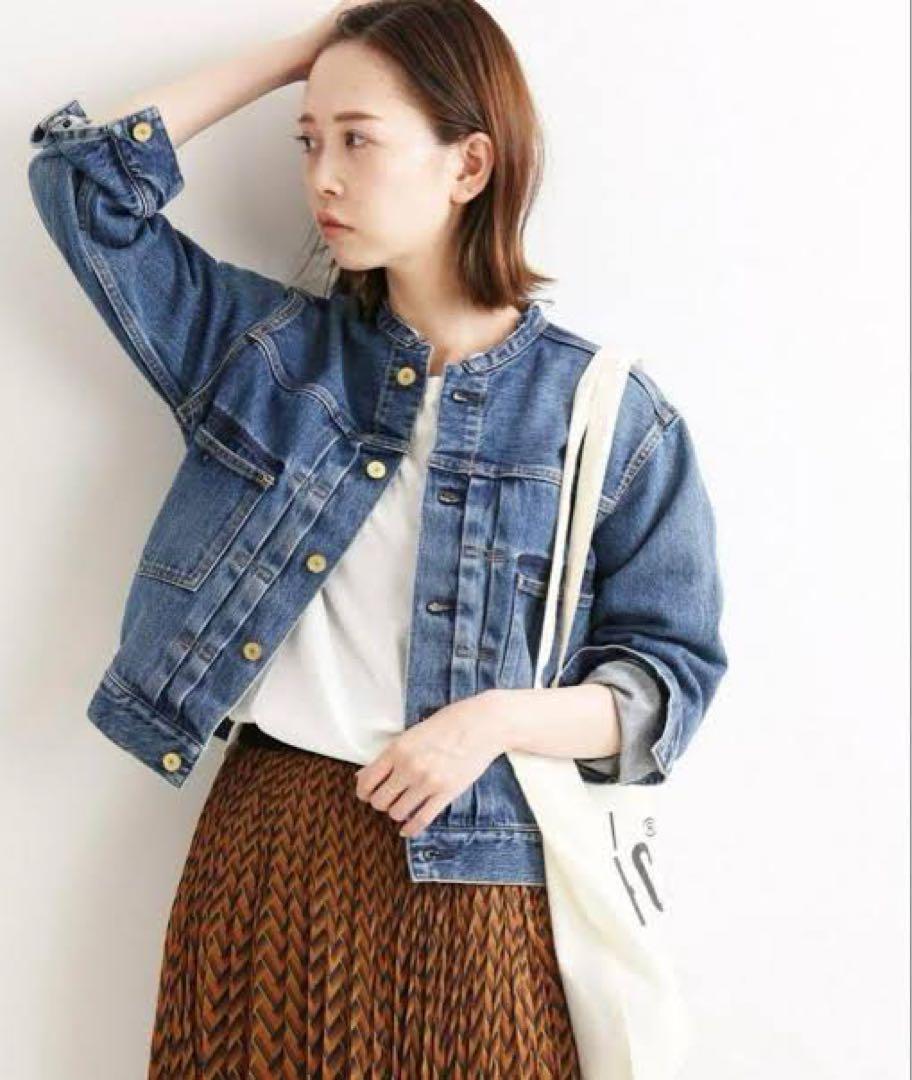 美品 IENA リメイク タック デニム ブルゾン ジャケット イエナ