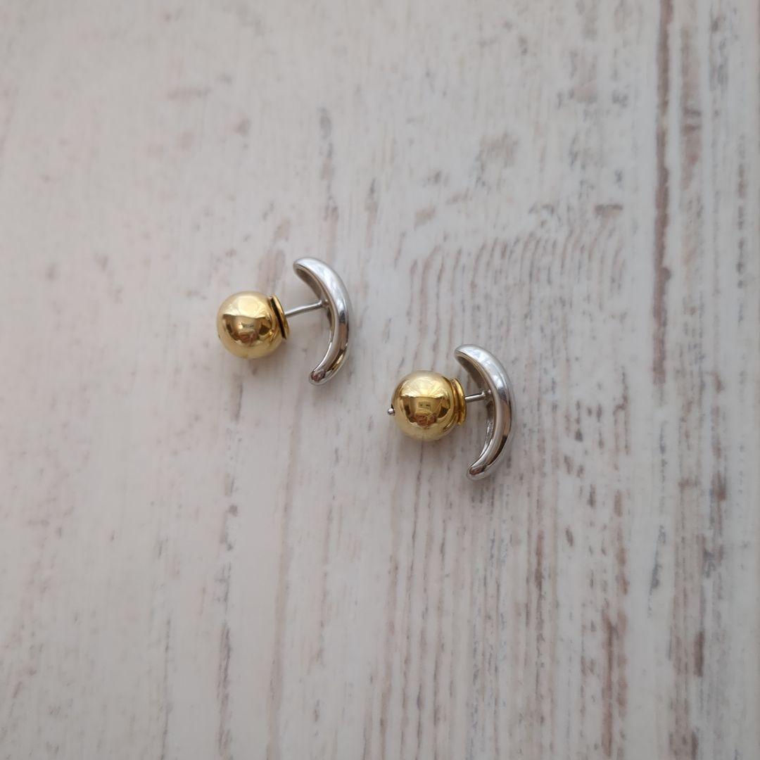 DAUGHTERS JEWELRYコラボ 2WAYハーフムーンピアス レディース