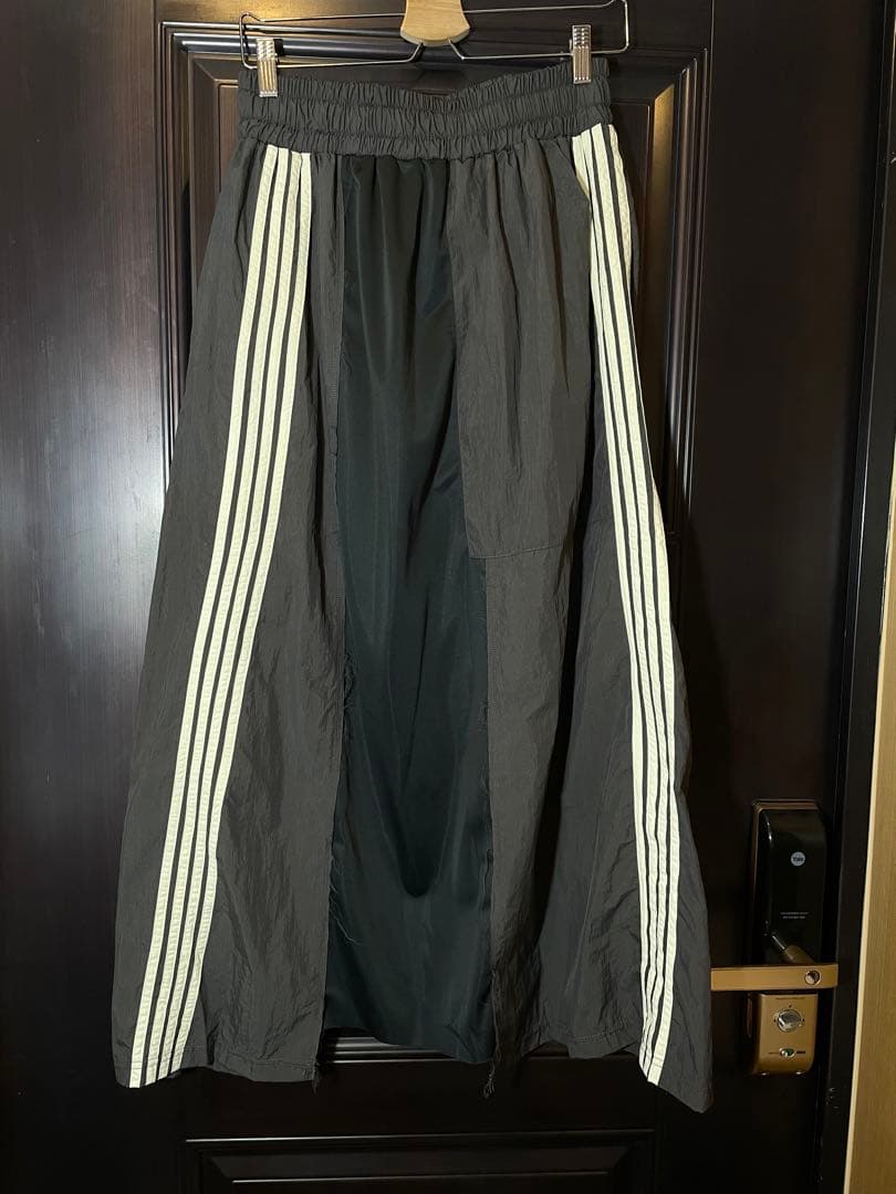 【etsinta/エシンタ】リメイクジャージボリュームスカート　チャコールグレー